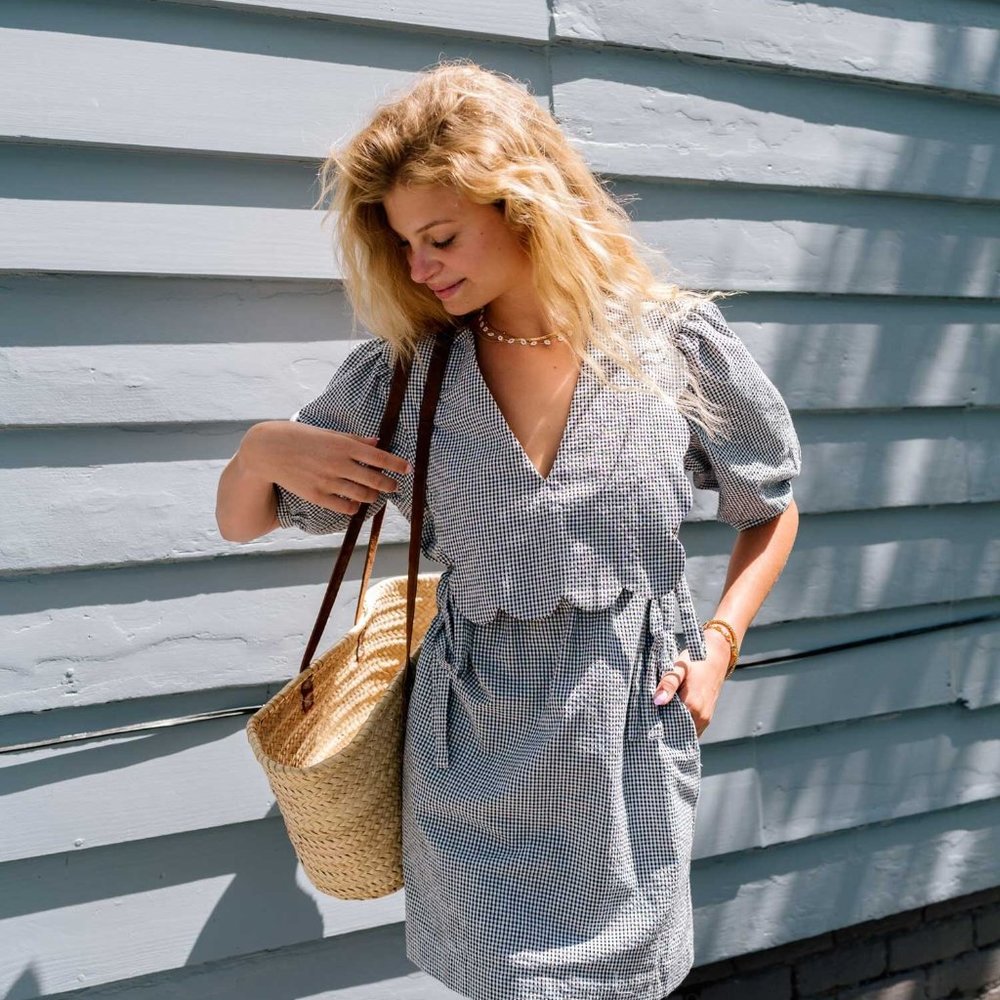 Plante Daisy Gingham Seersucker Dress